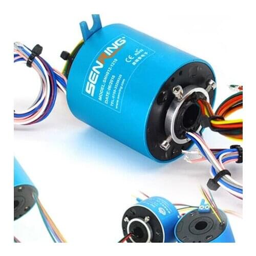 1PCS 2/6/12/18/24 Channels 2A/5A/10A Current Slipring Hollow Rotate Connector Hole 8-100mm Conductive Rings