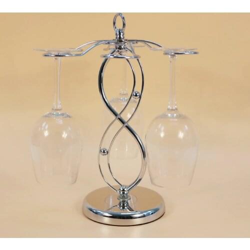 1PC new promotional iron glass red wine goblet frame creative European cup holder hanging wine rack fashion bottle rack J2080