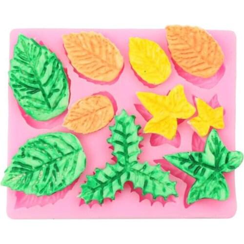 1pcs Baking mats maple rose leaf cake border silicone mold christmas cupcake fondant cake decorating tools