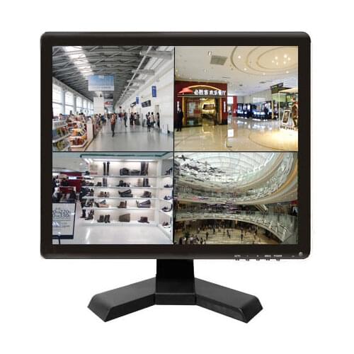 15 inch HD LCD computer display BNC four image segmentation can be connected with four cameras DESKTOP Monitor