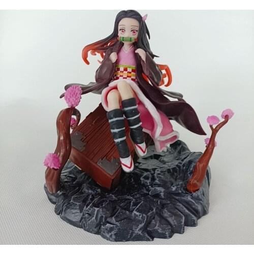 18cm Anime Demon Slayer Kimetsu no Yaiba Kamado Nezuko girl PVC Action Figure Toy GK Statue Adult Collectible Model Doll Gift