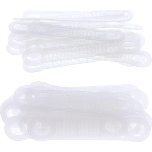 20 pcs clear non-slip Silicone Hanger Grips Clothing Hanger Strips Pack of 20