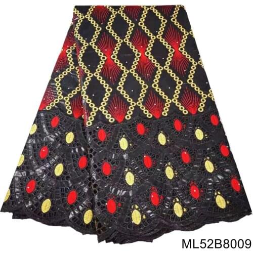 2021 High Quality Swiss voile Cotton French Net Embroidery Lace Fabrics African Bazin Riche Cotton Lace Fabric 5yards ML52B80