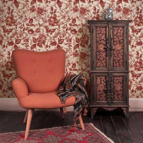 40*250CM loral Wallpaper Peel And Stickers Wallpaper Vintage Flower Self-Adhesive Removable Decorative For Bedroom Wall Stickers