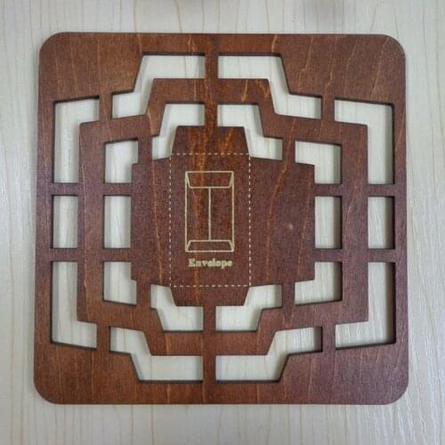 5pcs Retro Zakka Multi Size Craft DIY Envelope Template Creative Wooden Envelope Template Manual Stencil Mould Make Envenlope