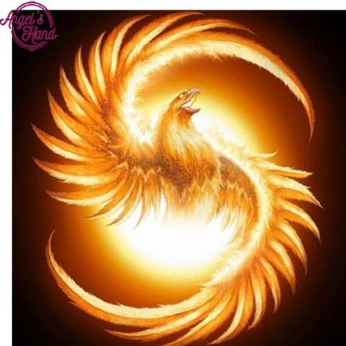 Full square drill Diamond embroidery Golden Phoenix 5D DIY diamond painting Cross Stitch Rhinestone mosaic decoration