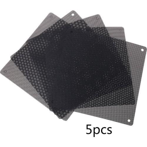 5PCS PC Computer Case Fan Cooler Dust Filter Dustproof Mesh 140mm Cuttable PVC Black