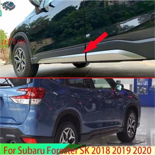 For Subaru Forester SK 2018 2019 Decorate Accessories Side Door Line Garnish Body Trim Accent Molding Cover Bezel