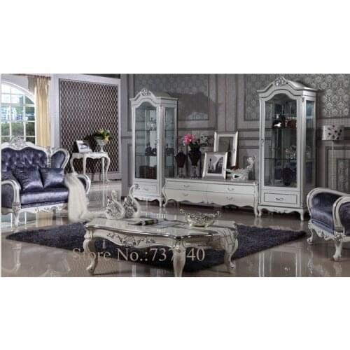 Wood cabinet glass mirror furniture cabinet storage shelves living room cabinet retro cabinet wholesale price