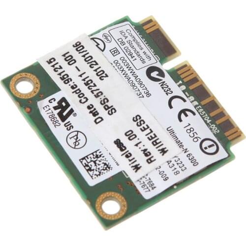 Dual Band 6300AN Half Mini PCIe for In-tel Wifi Card 450M for H-P 8770w 8760w 8770w 6460b 8460w 2560p SPS:572511-001