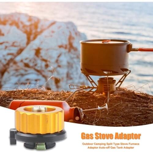Hot Sale Gas Stove Adaptor Multi-function Outdoor Camping Split Type Furnace Adaptor Connector Auto-off Gas Tank Adapter