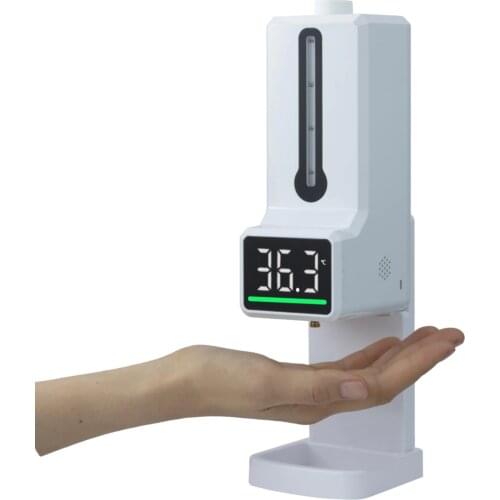 Voice broadcast 2in1 Infrared Thermometer Automatic Soap Dispenser Palm Temperature Measurement Disinfection Integrated Machine