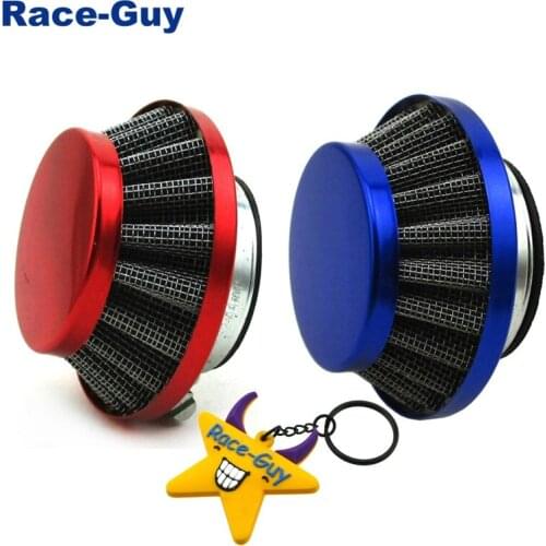 Red 35mm Air Filter For 50cc-125cc Honda Kawasaki Suzuki Yamaha Motorcycle Pit Dirt Bike ATV Quad Scooter 4 Wheeler Go Kart Bugg
