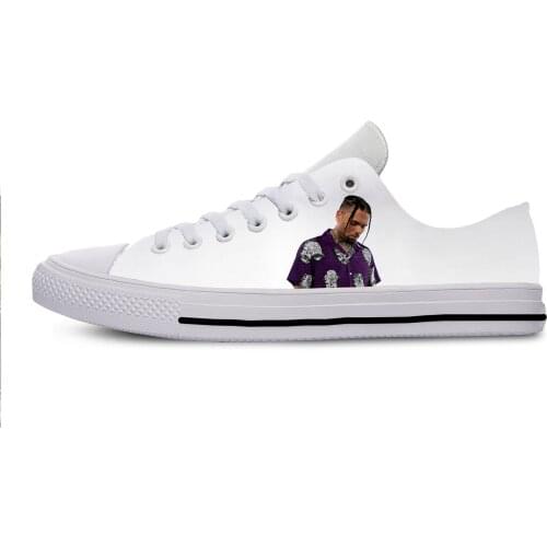 2019 Hot Cool Fashion Pop Funny Hip Hop Summer High Quality Sneakers Handiness Casual Shoes 3D Printed For Men Women Chris Brown