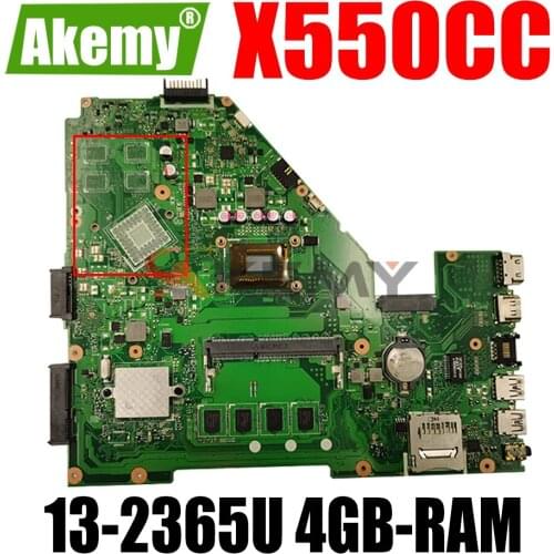 X550CC Laptop motherboard for ASUS X550CA X550CL R510C Y581C X550C original mainboard 4GB-RAM 13-2365U CPU UMA