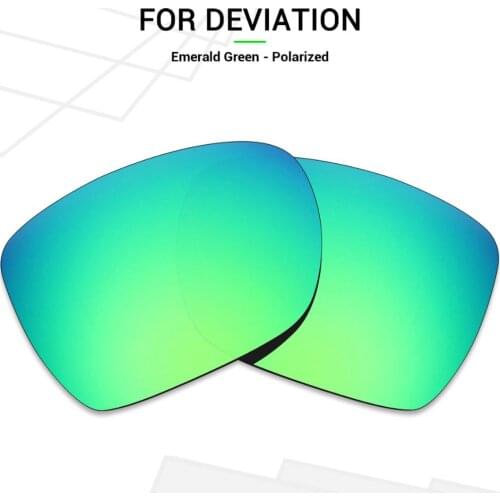 Mryok Anti-Scratch POLARIZED Replacement Lenses for Oakley Deviation Sunglasses Emerald Green