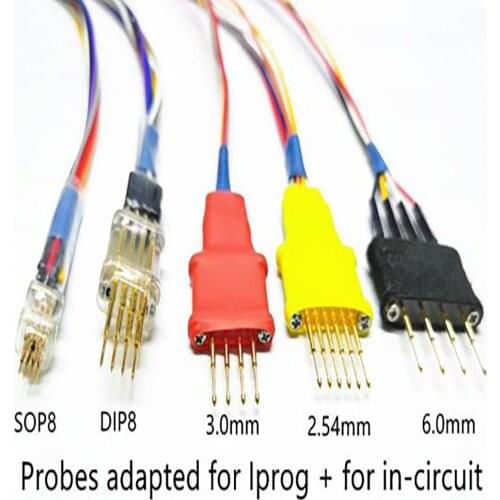 Newest IPROG Cable Wires Without Soldering Pins 5 Probe Adapters Works ECU For Xprog/iProg in-circuit ECU Cable