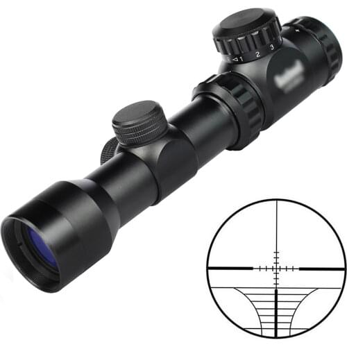 Hunting Riflescope 2-6x28 EG Red Green Illuminated Optical Tactical Short Sight Scope for Airsoft Hunting Shooting