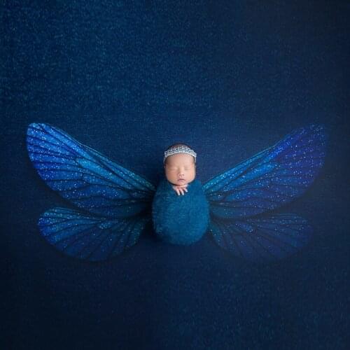 Newborn handmade headband props baby fuzzy wrap and vintage two design background newborn posing photo props set