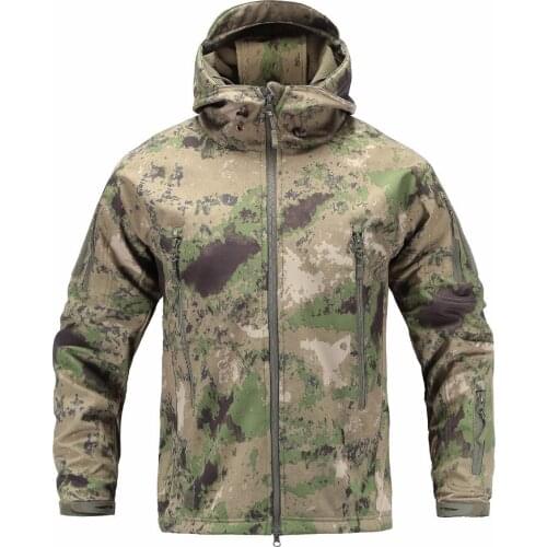 Softshell Sharkskin TAD Tactical Jacket Outdoor Camouflage Hunting Clothes Waterproof Windproof Hoody Coats For Hiking Camping