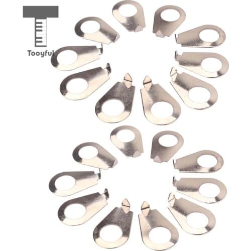 Tooyful 20 pieces Guitar Knobs Pointer Plate Washer Knob Indicator for Guitar Chrome