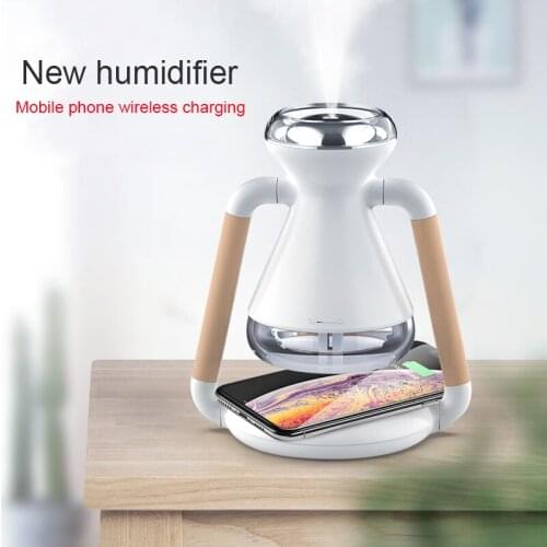 Air humidifier USB With mobile phone wireless charging ultrasonic aroma diffuser home mist maker essential oil diffuser Office