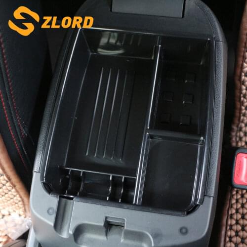 Zlord ABS Car Central Storage Box Armrest Arm Rest Boxes Car Glove Storage Box for Kia Sportage R 2012 - 2016 Accessories