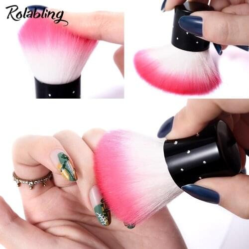 1PC Nail Brush Soft Cleaner Nail Art Dust Cleaning Brush for Acrylic and UV Manicure Pedicure Nail Art Care Tool Polish Remover