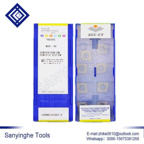Free shipping high quality sanyinghe 10pcs/lots CCMT09T308-EM YBG205 cnc carbide turning inserts