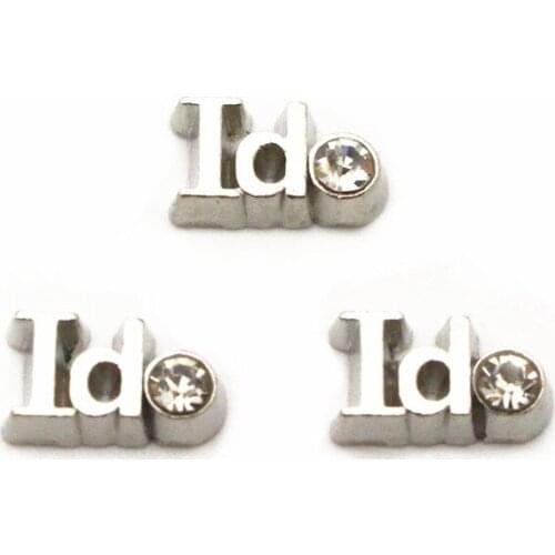 12pcs/lot crystal charms I do Floating Charms for Floating Memory charms Lockets DIY Jewelry