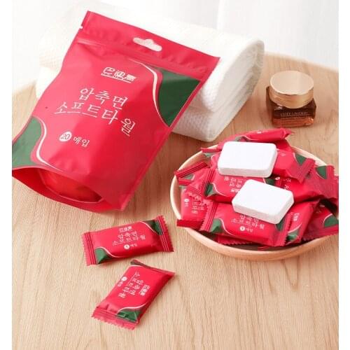 20pcs Disposable Travel Towel Compressed Face Towel Compact Tablet Mini Wet Wipes Damp Napkin Gusset Towel Tissue
