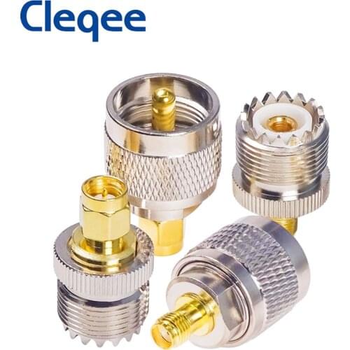 JXSINONE 4 Types UHF-SMA Adapter SMA Female Male To UHF Male Female PL259 SO239 Connector RF Coax Coaxial Converter 1-pack