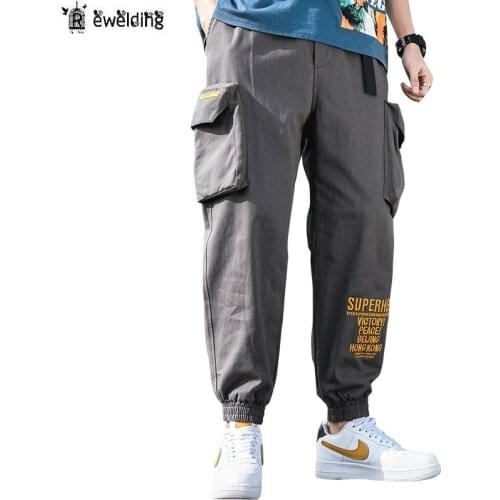 Spring Autumn New Men Casual Pants Mens Fashion Trend Wild Trousers High Street Multi-Pocket Cargo Pants Male Brand Clothing