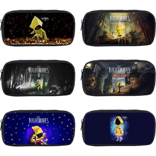 Hot Game Little Nightmares 2 Pencil Case Girl Makeup Bag Boy Multifunction Pencil Box Kid Pen Bag Student Stationery Storage Bag