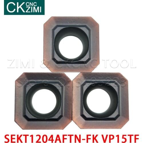 SEKT1204AFTN-FK VP15TF milling Turning tools Carbide inserts CNC tools SEKT 1204 AFTN lathe tools Turning Square milling inserts