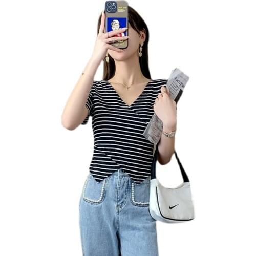 Женские полосатые футболки HKML China At AliExpress