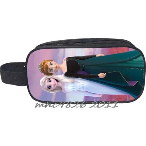 Disney Kawaii Frozen Elsa Canvas Pencil Bag Pen Case Kids Fashion Anna Princess Gift Cosmetic Stationery