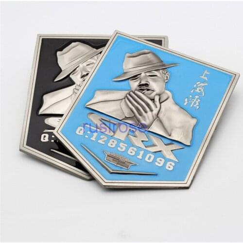 Customized metal car logo custom, painted metal car badge custom