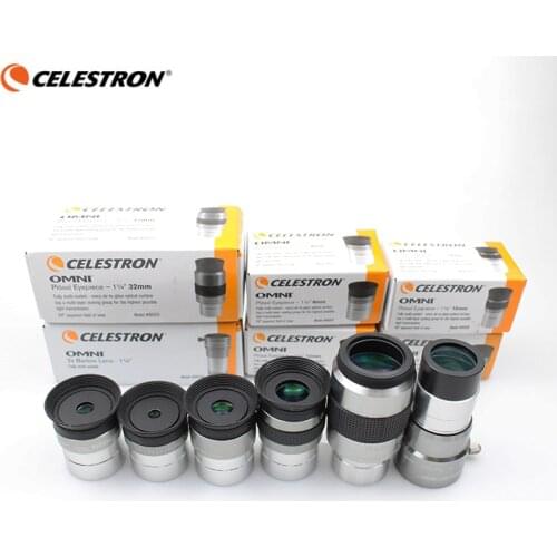 Celestron 1.25" Plossl Eyepiece Kit 6mm 9mm 12mm 15mm 32mm Full Multi-Coated 2x Barlow Lens Astronomical Telescope Accessories
