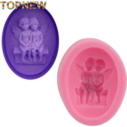 Cute Angel Chocolate Candy Jello silicone Mold cake tools Bakeware sugar craft Mould DIY cake decorating tools C1786