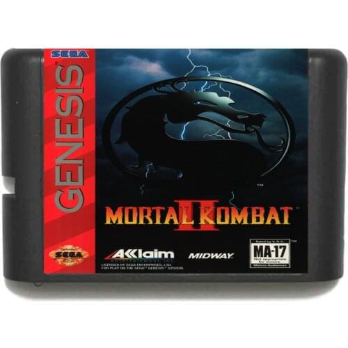 Mortal Kombat II 16 bit MD Game Card For Sega Mega Drive For Genesis