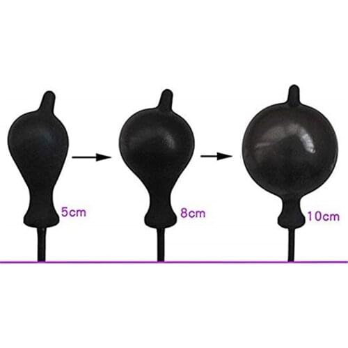 Inflatable Butt Expander Anal Expander Ducha Anal Dilator Inflatable Enema Nozzle Expanding Anus Enlarge Silicone Anal Plug