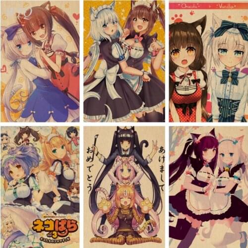 Wall Poster Anime Posters Anime Nekopara Canvas Painting Retro Poster Wall Art Picture Photos for Childrens Room Home Decor