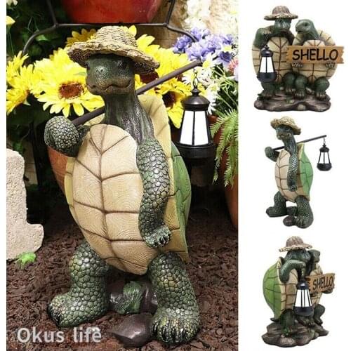 2021 New Outdoor Garden Tortoise Resin Statue Ornament Excursion Tortoise Resin Pastoral Ornament