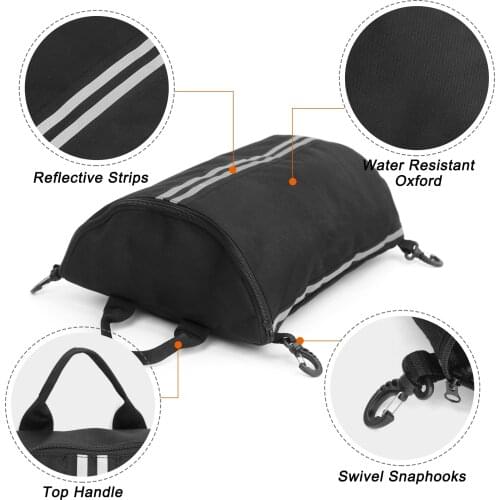 Kayak Deck Bag Waterproof Oxford SUPs Deck Zipperd Pouch with Swivel Snaphooks for Canoe Kayak Dry Bag Surfing Water Sports