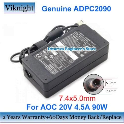 Genuine ADPC2090 Laptop Adapter 20V 4.5A 90W AC Adapter For AOC C3583FQ AG322QCX VS16485 AG251FZ2 MPG27CQ XG2703 VS17100 Monitor