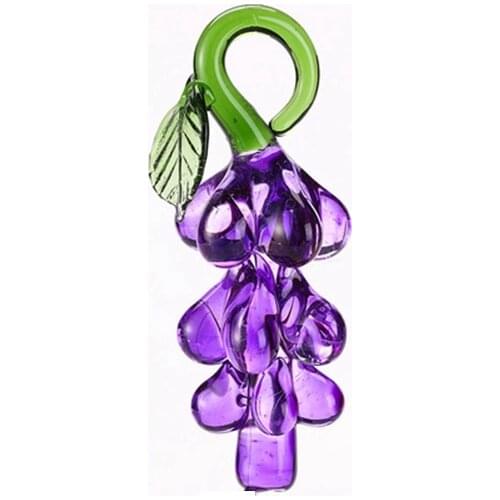 New Release Purple Crystal Glass Grape Christmas Tree Pendant Home Decoration Party Wedding Decoration