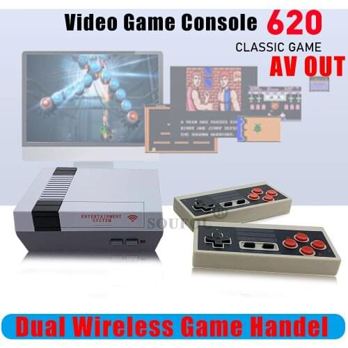 Video Handheld Gaming Player TV Console 8Bit Retro Built-in 620 Games Mini Dendy Game Console Wireless Entertainment Accessory