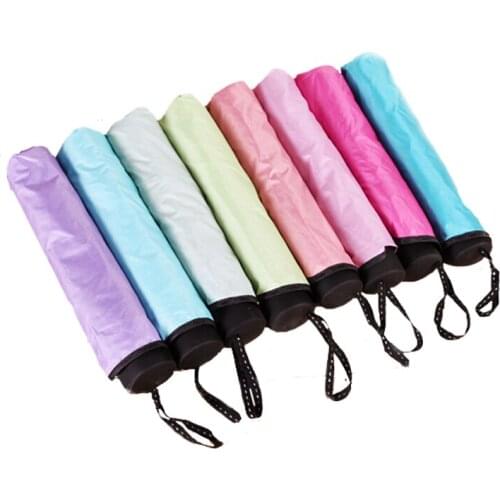 Multicolor Creative Water Bloom High-end Anti-UV Black Glue Paint Alloy Exquisite Three-fold Rain Umbrella Shade Umbrella