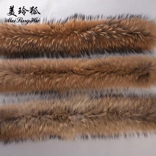 2017 New Real Raccoon Fur Scarf Women 100% Natural Raccoon Fur Collar Winter Warm Shawl Fur Collar Scarves